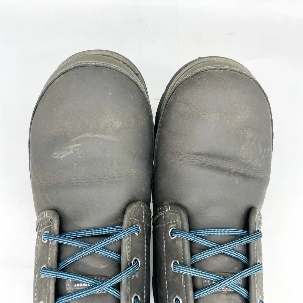 UGG Mens 8 Neumel Chukka Boots Waterproof Grey Leather Shearling Rugged Casual